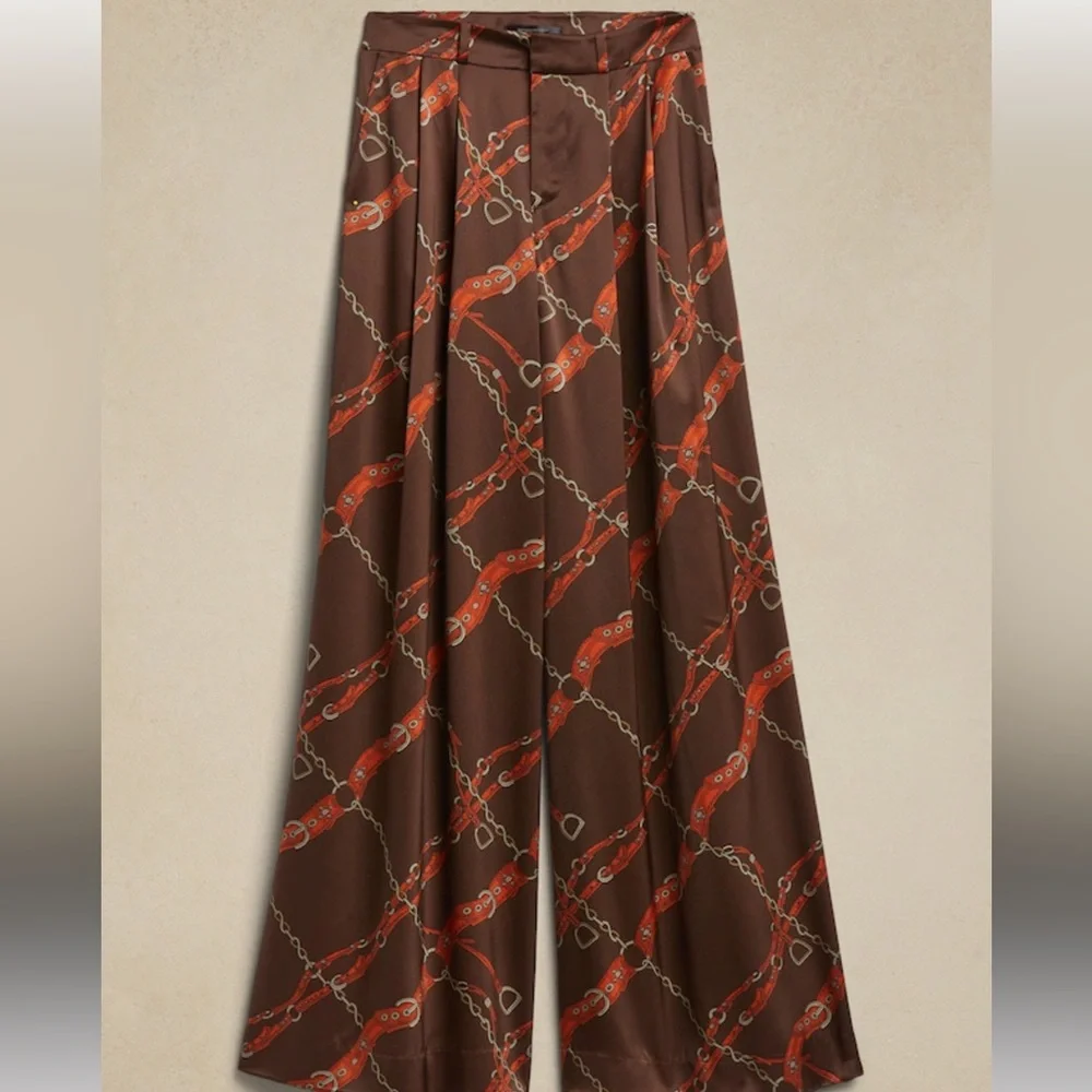 Banana Republic Belay Silk Pant Wide Leg